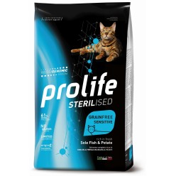Prolife Crocchette Gatto  Adult Sterilised  Grain Free Sogliola/Patate 1.5 Kg
