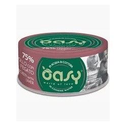 OASY MORE LOVE LATTINA POLLO/FEGATO 80 gr Cibo umido per gatto