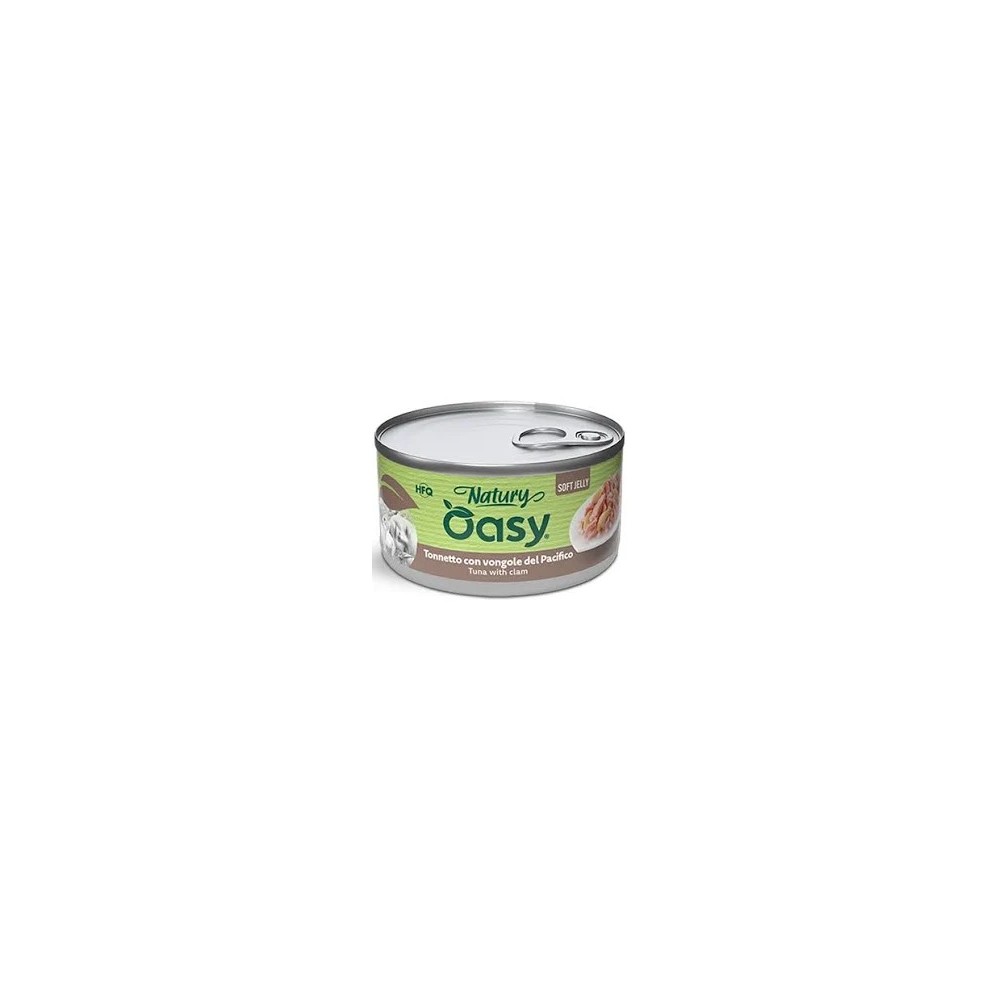Oasy Natury Softy Jelly 80 Gr Tonno/Vongole Cibo umido per Gatti