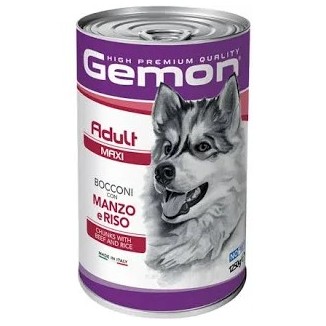 Gemon Dog Bocconi 1250 Manzo/Riso  cibo umido