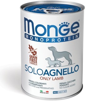 Monge monoproteico cane adulto umido   Agnello 400 Gr