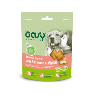 Oasy Snack Dog - Biscotti Ripieni Con Salmone E Mirtilli