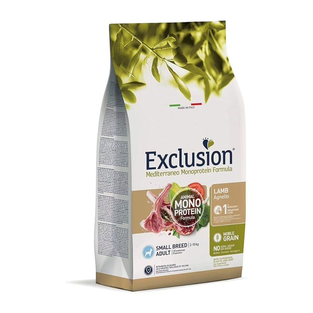 Exclusion  Monoproteico crocchette cane  Adult Agnello 2Kg