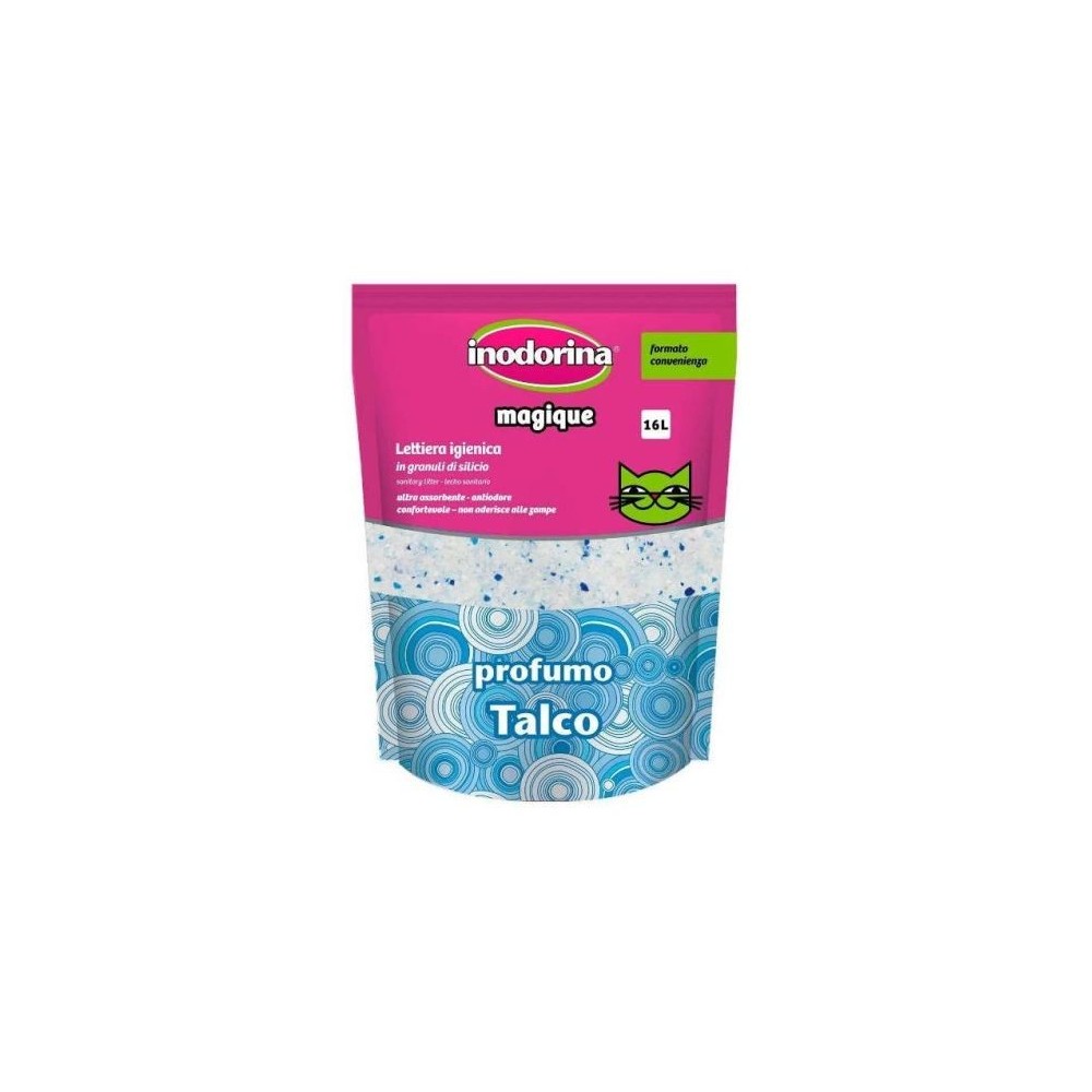 Inodorina Lettiera Cristalli Silicio Talco 16L