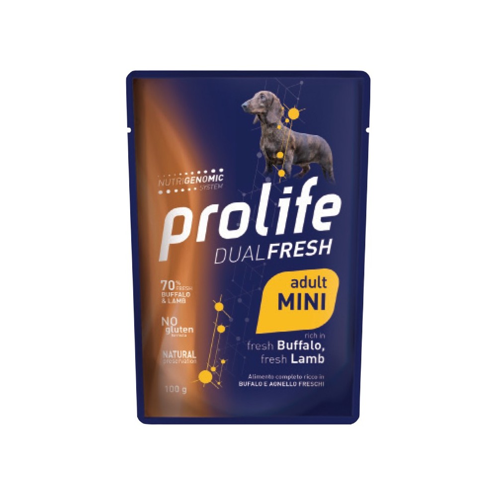 Prolife Adult Cane 100 Gr Bufalo/Agnello cibo umido