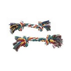 Leo Pet Nodo In Cotone Intrecciato Multicolore 35 Cm