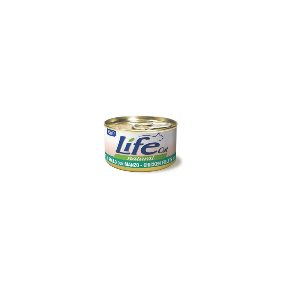 LIFE CAT POLLO CON MANZO 85GR CIBO UMIDO