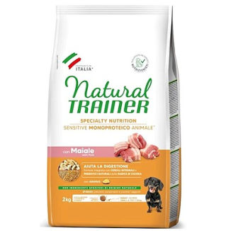NATURAL TRAINER CROCCHETE CANE   SENSITIVE NO GLUTINE MINI MAIALE 2KG