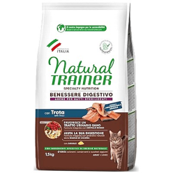 NATURAL TRAINER  CROCCHETTE GATTO  BENESSERE DIGESTIVO TROTA 300gr