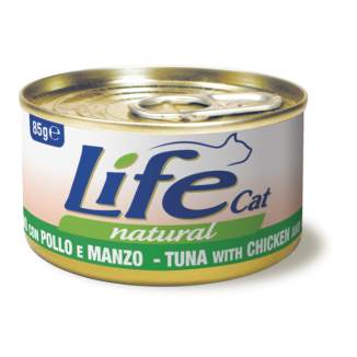 Life Cat Tonno/Pollo/Manzo 85 Gr cibo umido