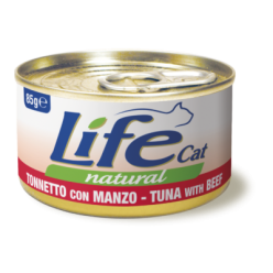 Life Cat Tonno/Manzo 85 Gr cibo umido