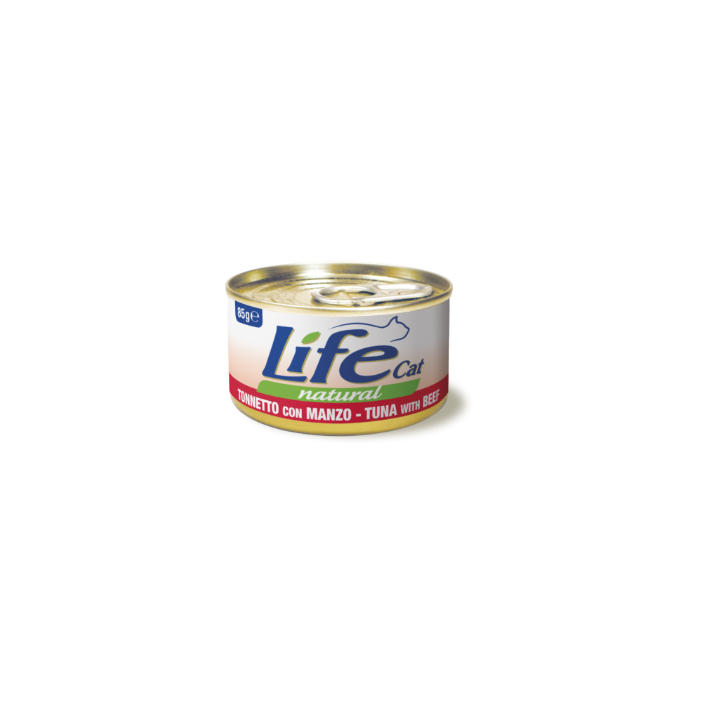 Life Cat Tonno/Manzo 85 Gr cibo umido