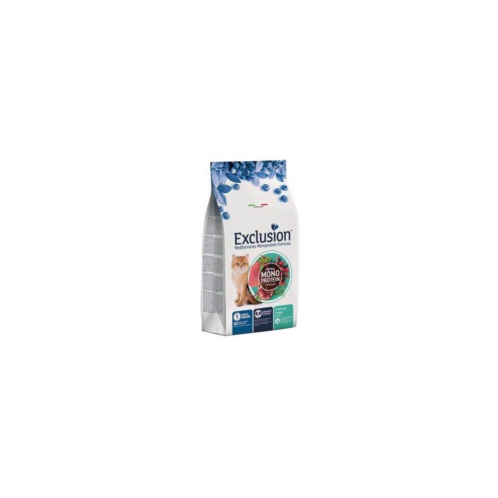 Exclusion  Mediterraneo Mono Noble Grain crocchette gatto Sterilised 12 Kg