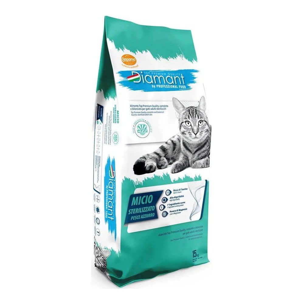 Diamant Gatto Sterilizzato Pesce Azzurro 15 Kg