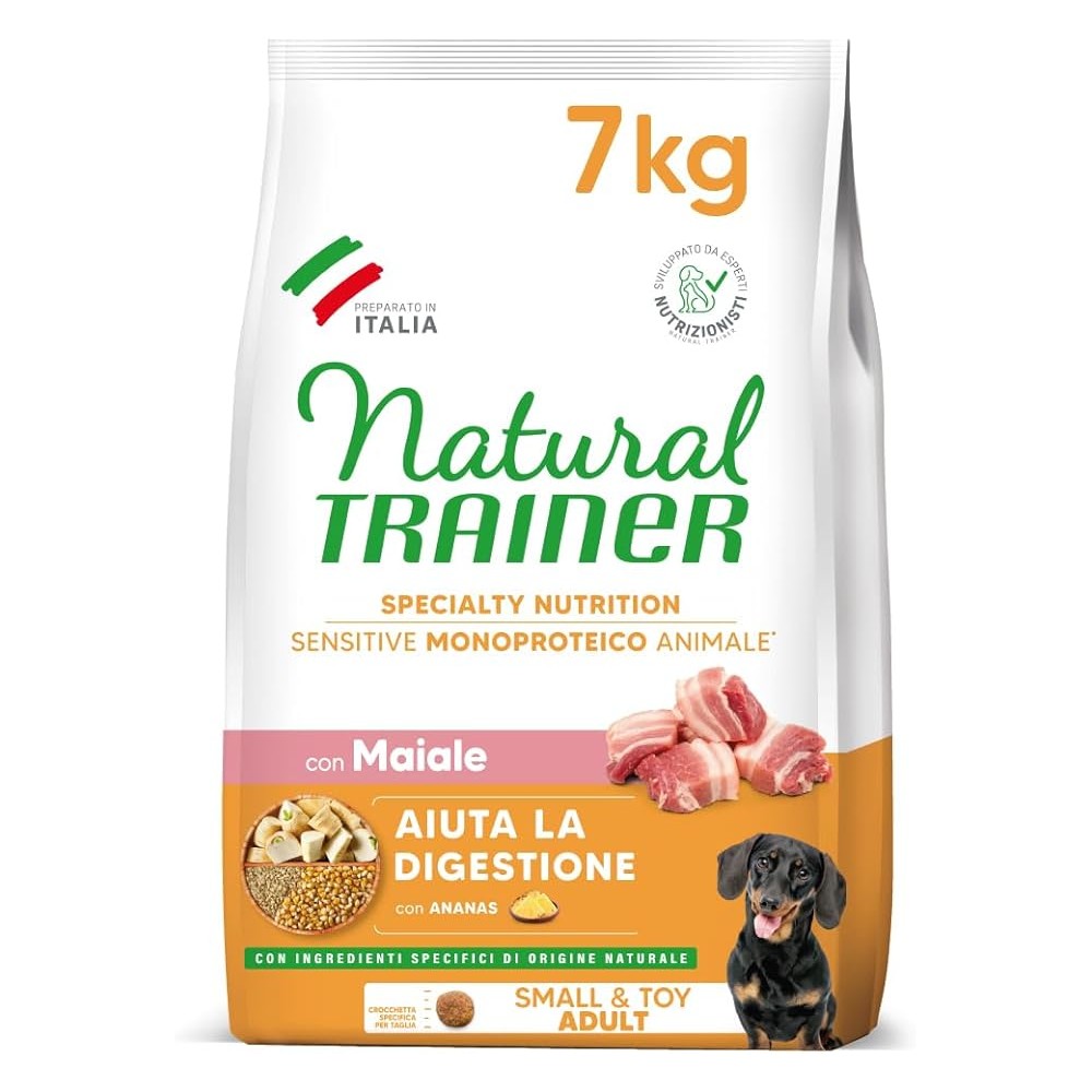 Natural Trainer  crocchette cane Sensitive   No Glutine  Mini Pork 7 Kg