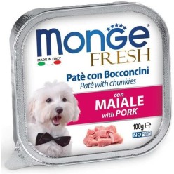 Monge Fresh patè e bocconcini Maiale 100 Gr