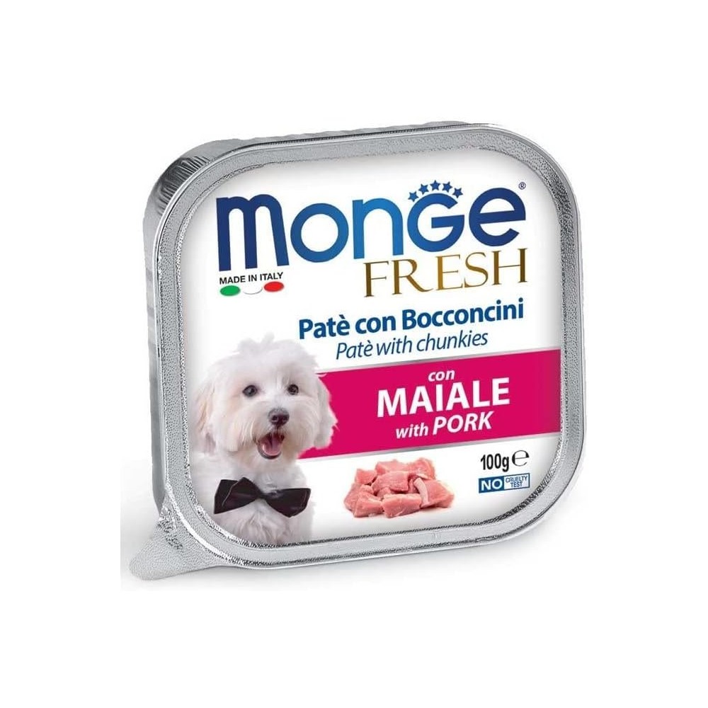 Monge Fresh patè e bocconcini Maiale 100 Gr