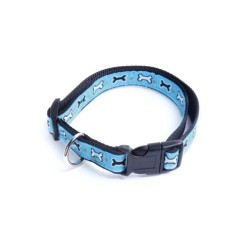 Record Ossicini Collare Nylon Azzurro 2,5X40-55 Cm
