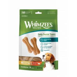 WHIMZEES SNACK DENTALE NATURALE OSSO DI RISO PER CANI  RICEBONE PICCOLA E MEDIA TAGLIA
