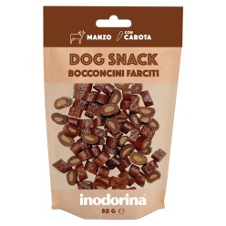 INODORINA BOCCONCINI CON MANZO E CAROTE PER CANI 80GR