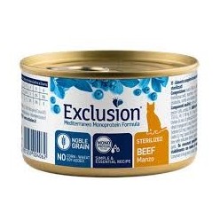 Exclusion Mediterraneo Adult Sterilized Manzo 85g Cibo umido gatto