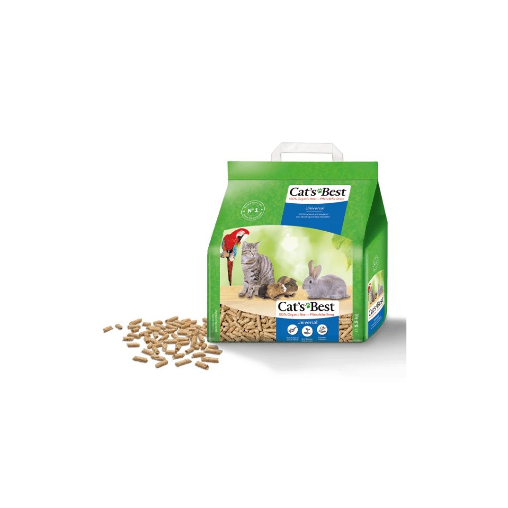 CAT' BEST Lettiera Vegetale  Universal lettiera non-agglomerante per tutti gli animali di piccola taglia 5,5 KG