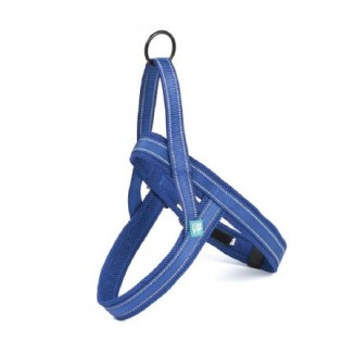 Leo Pet Pettorina Norvegese In Nylon E Mesh Blu M 62-72 Cm