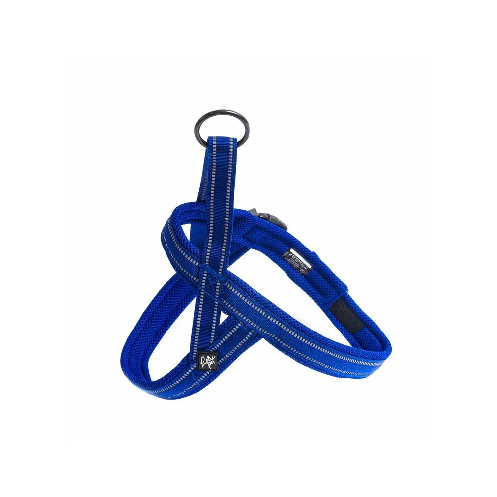 Leo Pet Pettorina Norvegese In Nylon E Mesh Blu L 70-82 Cm