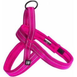 Leo pet Pettorina Norvegese In Nylon E Mesh Fucsia L 70-82 Cm