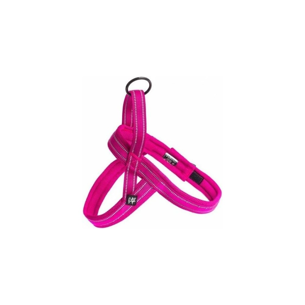 Leo pet Pettorina Norvegese In Nylon E Mesh Fucsia L 70-82 Cm