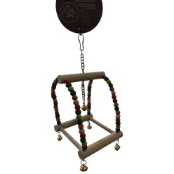 Leo Pet Altalena Doppia Per Uccelli Con Perline 10x10x24