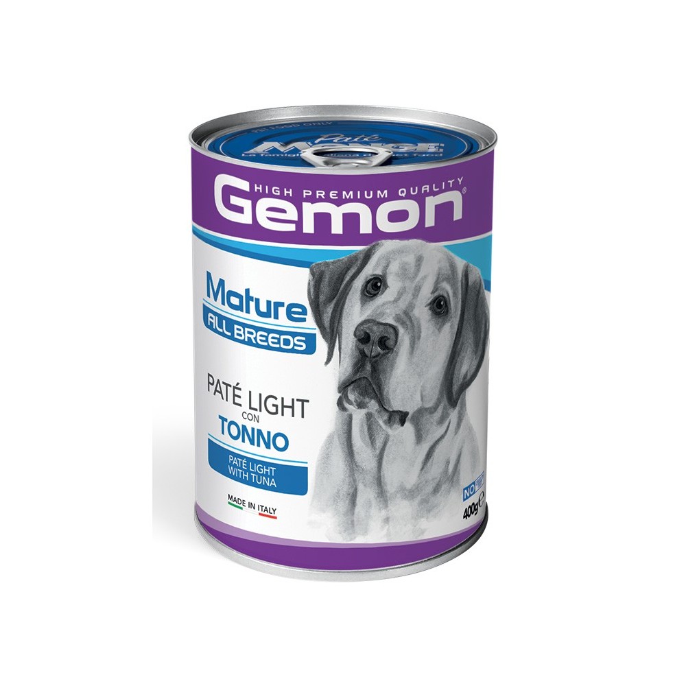 GEMON DOG ADULT PATÈ LIGHT TONNO 400 GR CIBO UMIDO