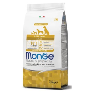 MONGE DOG CROCCHETTE CANE ADULT POLLO RISO E PATATE 12 KG