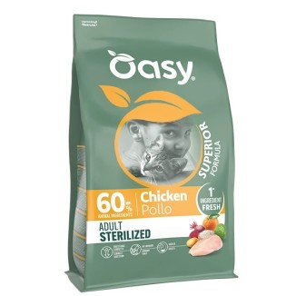 Oasy  crocchette gatto Gatto Sterilised Pollo 1.5 Kg