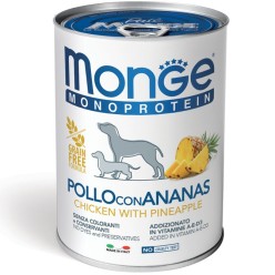MONGE DOG SOLO POLLO CON ANANS 400 GR CIBO UMIDO