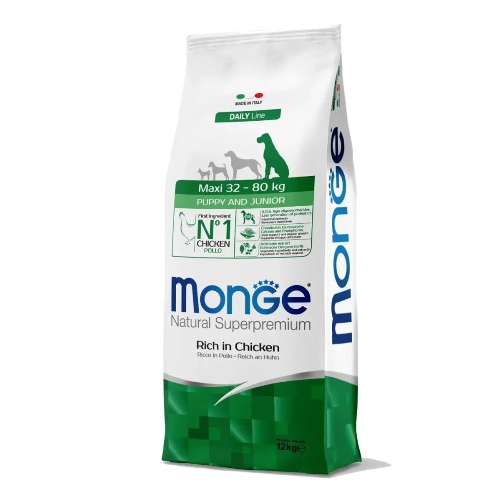 Monge Natural Superpremium Puppy&Junior Maxi con Pollo 12 kg