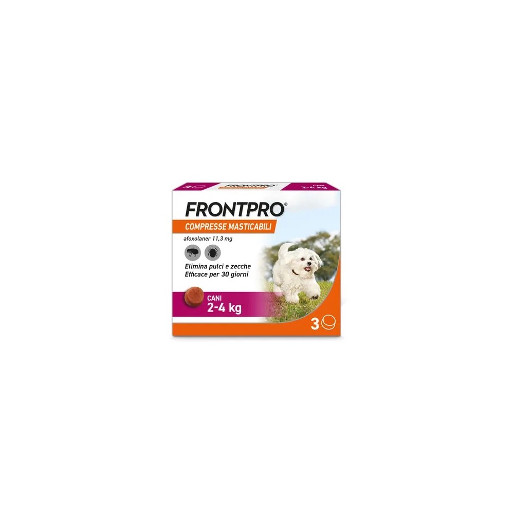 Frontline FRONTPRO compresse masticabili per cani 2-4 kg 3 CPR