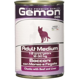 Gemon Dog Adult Bocconi Manzo E Fagato 400 Gr cibo umido