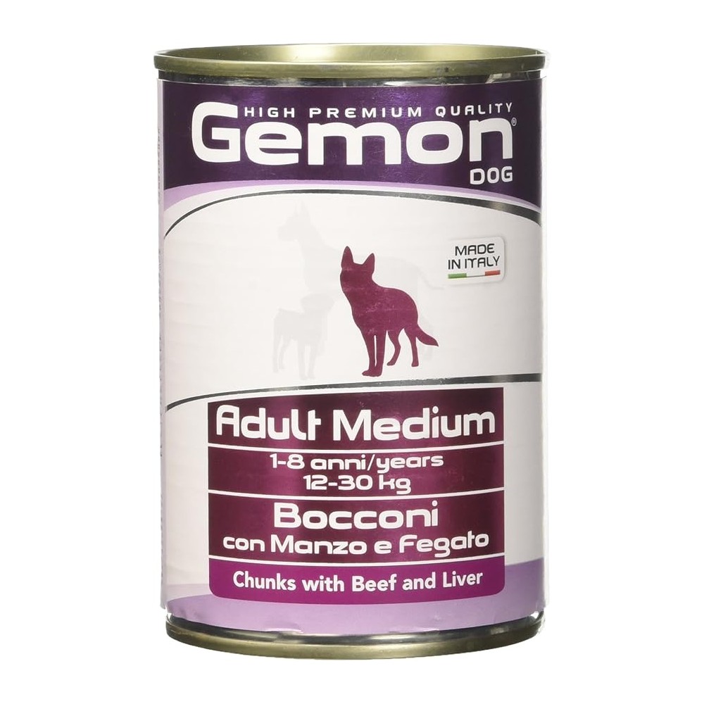 Gemon Dog Adult Bocconi Manzo E Fagato 400 Gr cibo umido