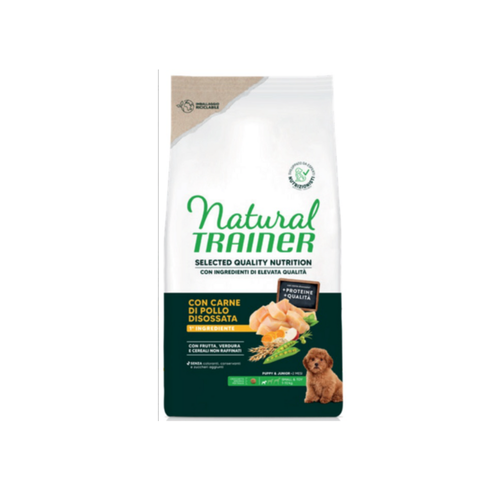 Natural trainer  Grain Free crocchete cane  Mini Puppy  Small Pollo 1.5 Kg