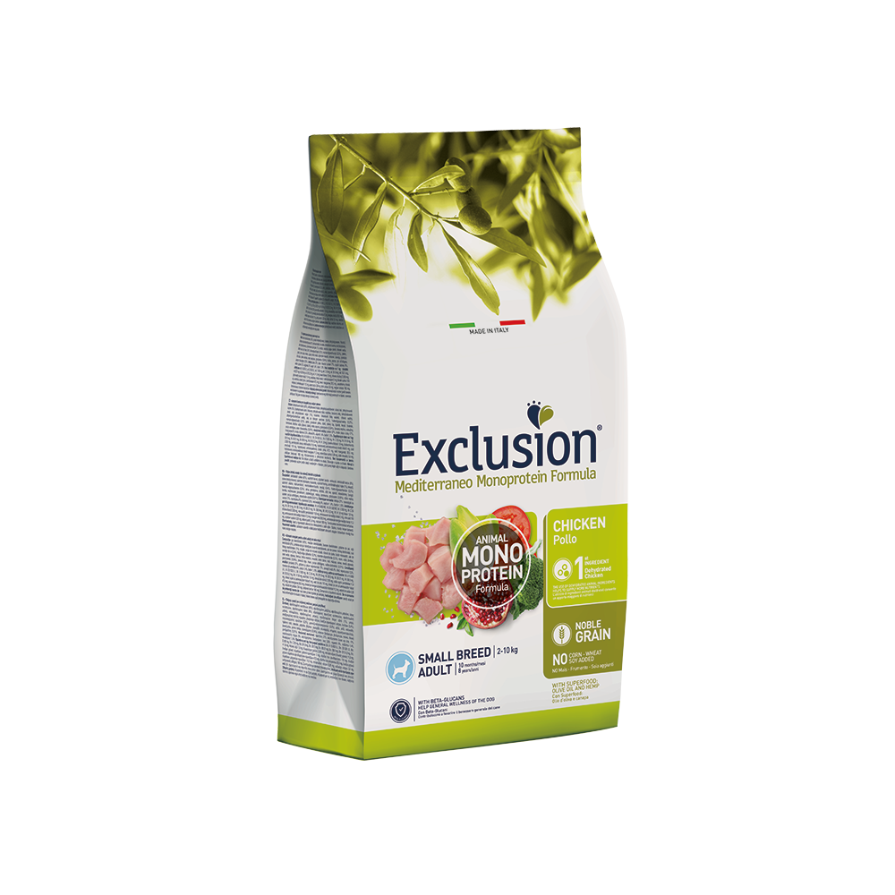 EXCLUSION CROCCHETTE CANE ADULT MINI POLLO 7 KG