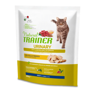 NATURAL TRAINER URINARY PER GATTO ADULTO CON POLLO, SEMI DI LINO E UOVA DA 300G