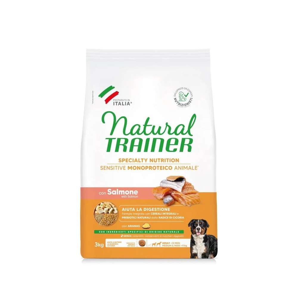 NATURAL TRAINER SENSITIVE NO GLUTEN PER CANE ADULT MEDIUM/MAXI DA 3 KG