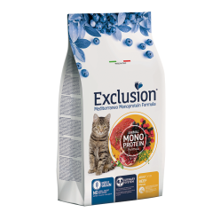 EXCLUSION MEDITERRAO MONO NOBLE GRAIN  CROCCHETTE GATTO  ADULT MANZO  1,5 KG