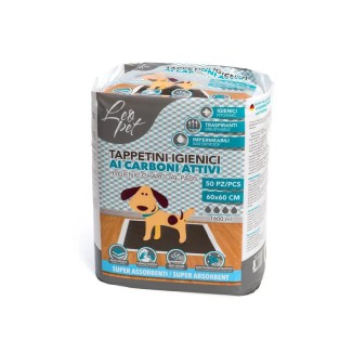 LEO PET TAPPETINI ASSORBENTI 60X60 CON CARBONI ATTIVI 50 PZ