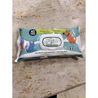 Leopet Salviette Muschio Bianco 40 Pz