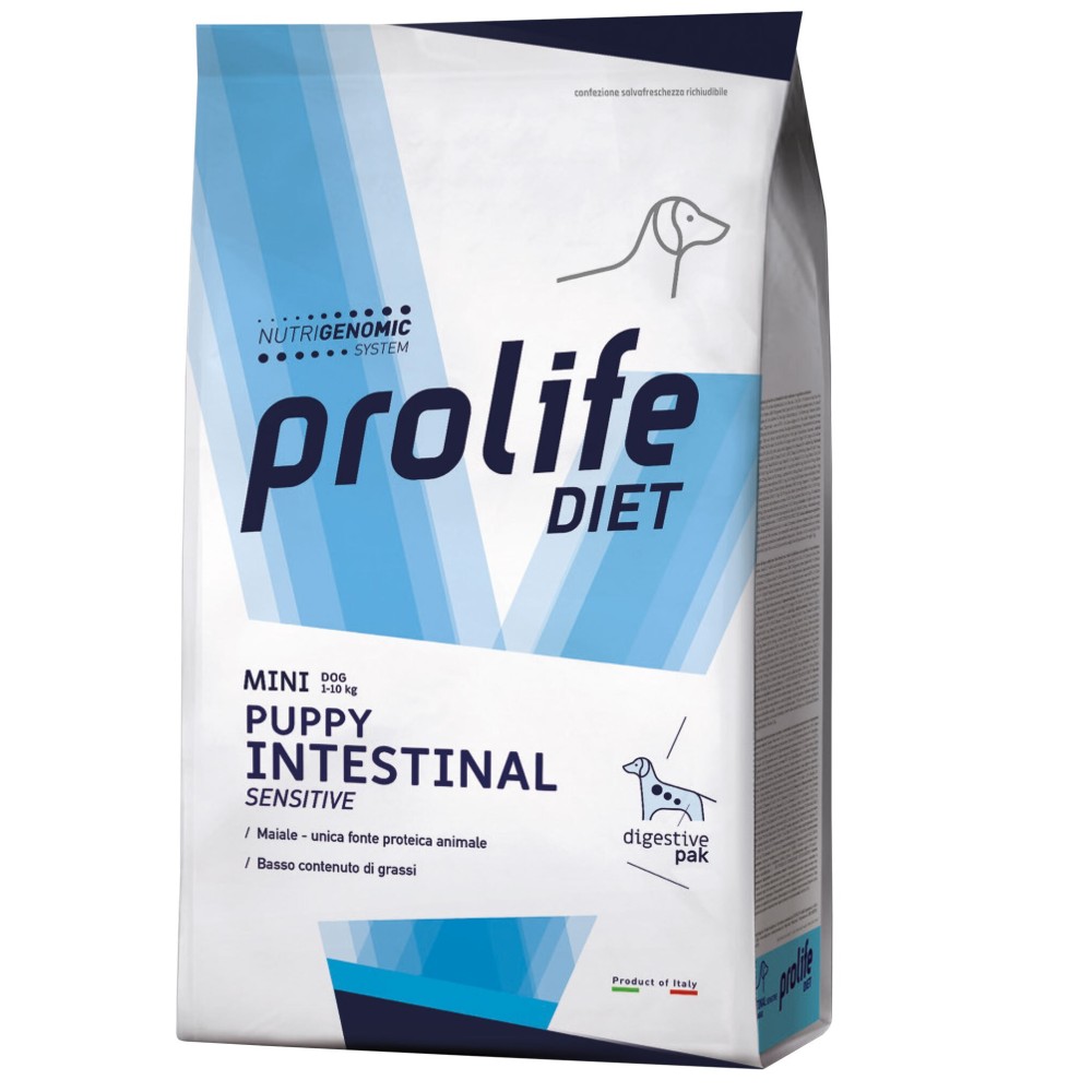 PROLIFE DIET DOG CROCCHETTE CANE PUPPY INTESTINAL SENS. MINI 1.5 KG
