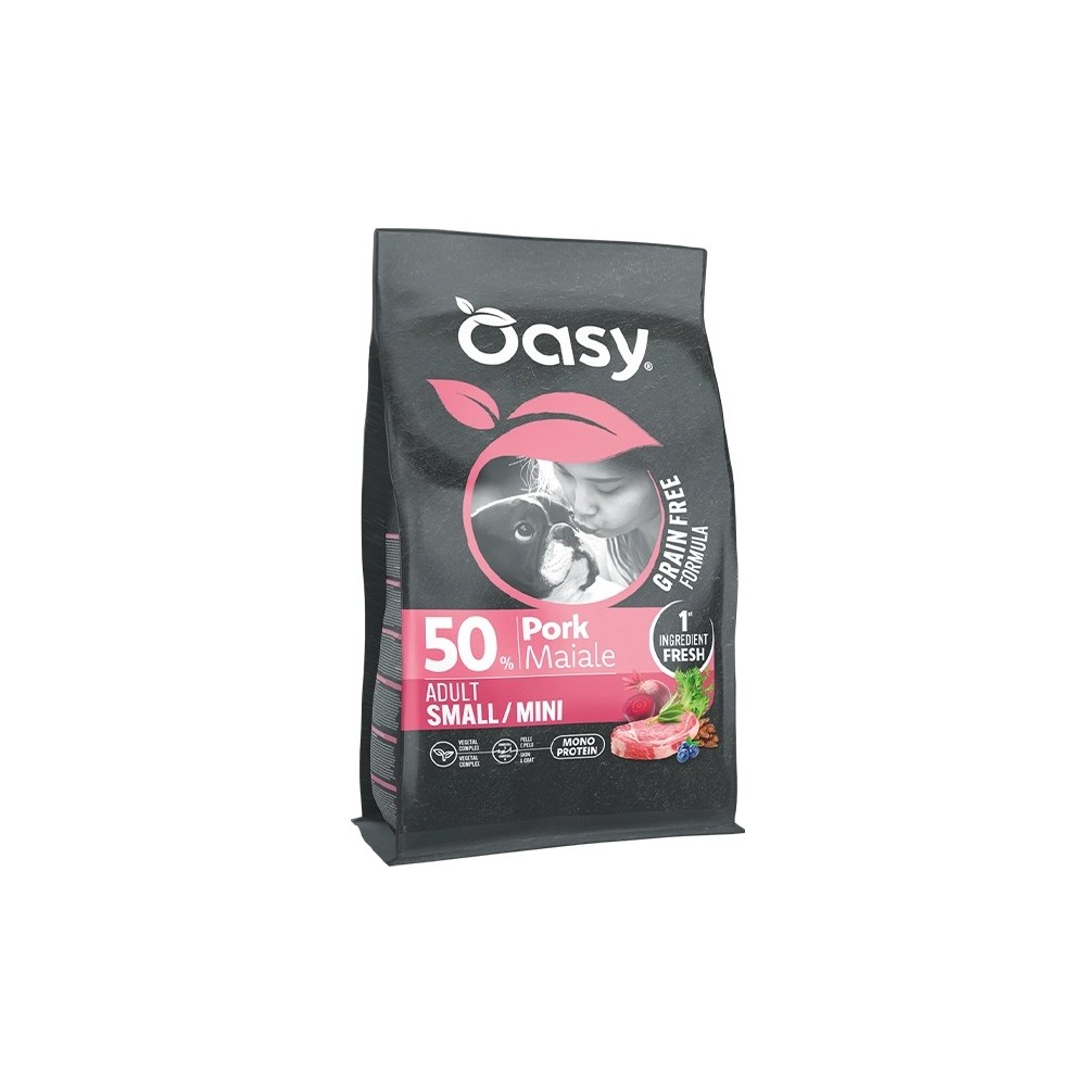 Oasy  Grain Free  Maiale  Crocchette Cane Medium/Large 2 Kg