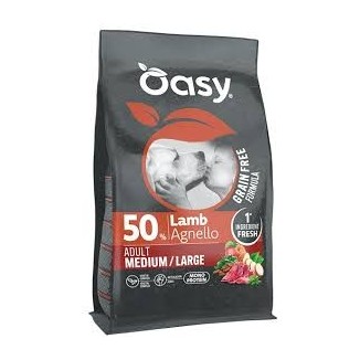 Oasy Dog Crocchette Cane  Grain Free Adult Medium Large Agnello 10 Kg