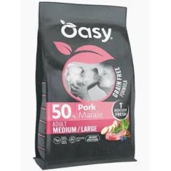 Oasy Crocchette Cane  Grain Free Adult Medium/Large 10 Kg Maiale